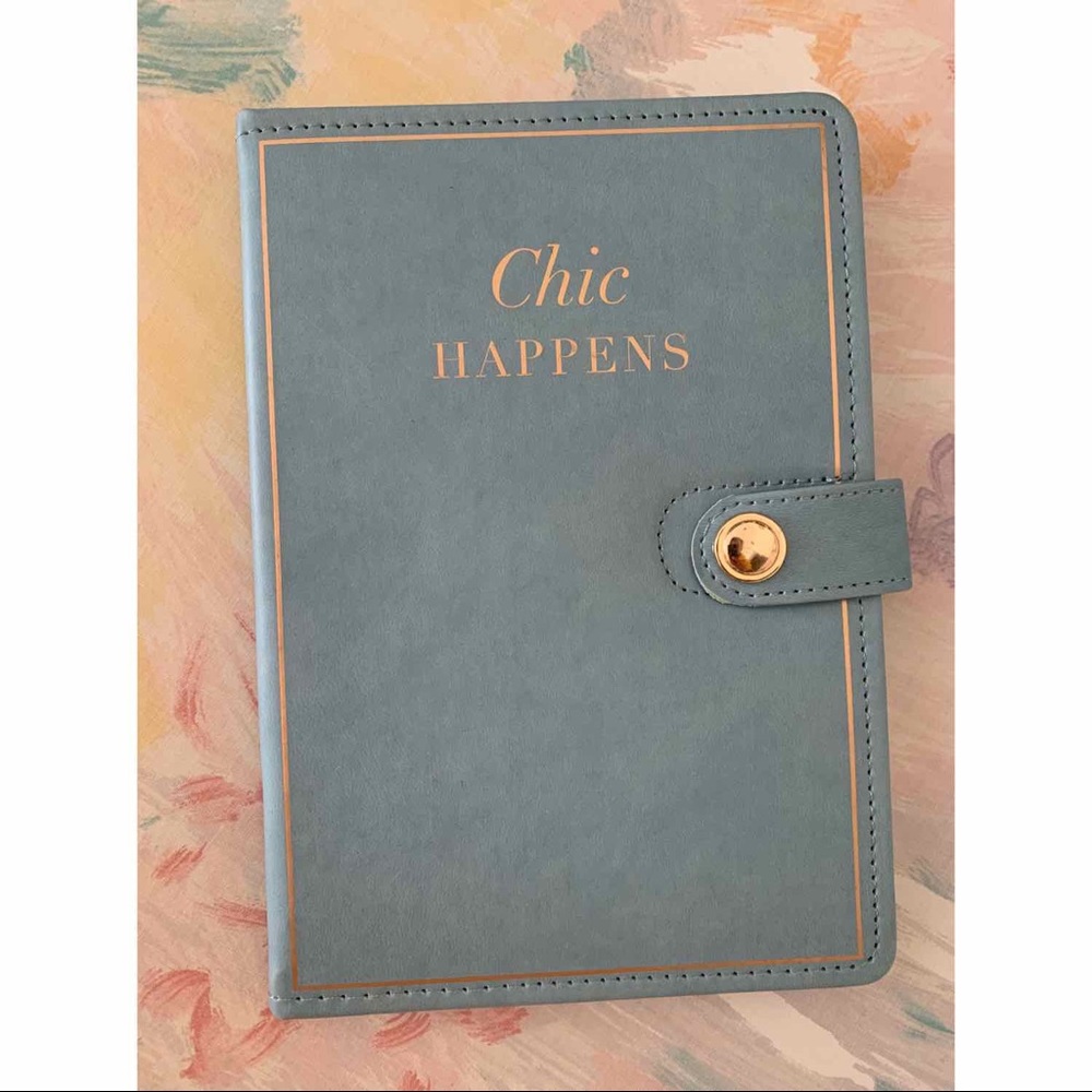 Chic Happens Pastel Blue Blank Diary/Journal